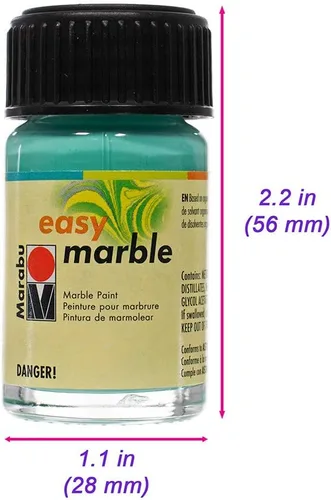 Miniatura 2 de Craft County Pintura de mármol – Pintura para cerámica, papel y vidrio – Crea manualidades multicolores únicas – Solo tienes que añadir agua