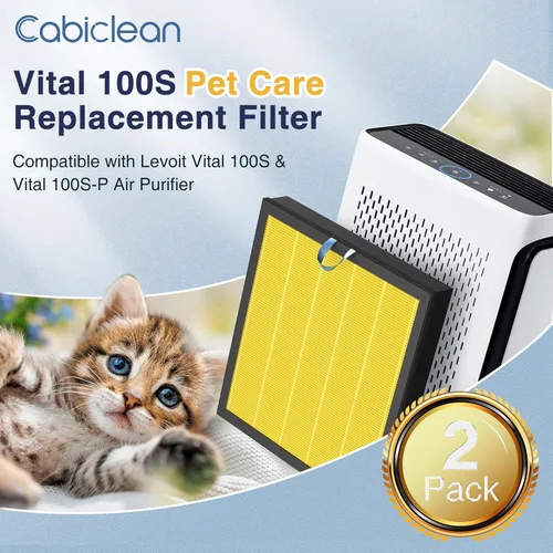 Miniatura 2 de Filtro de repuesto para cuidado de mascotas Vital 100S compatible con el purificador de aire LEVOIT Vital 100S y 100S-P, filtro Vital 100S-P