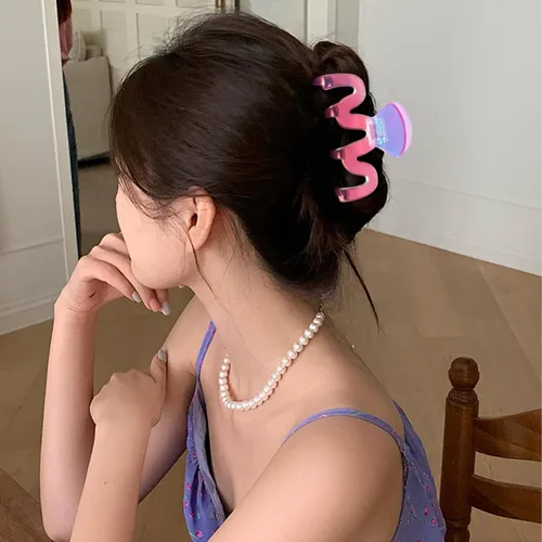 Miniatura 4 de Pinzas de garra para el cabello - Pinza de 3.35 pulgadas para mujeres con cabello grueso - Accesorios para mujeres y niñas - 3 piezas de pinzas