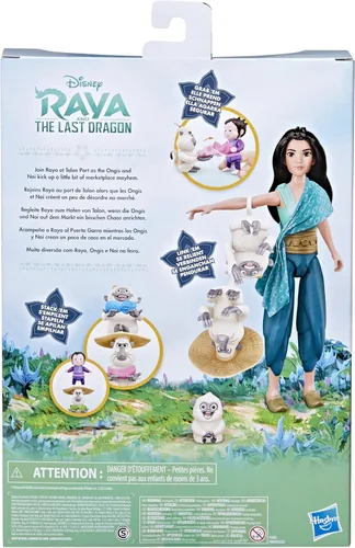 Miniatura 9 de Disney Princess Raya y el último dragón, Raya, Ongis y NOI, ropa y accesorios de moda para muñecas, juguete para niños de 3 años en adelante