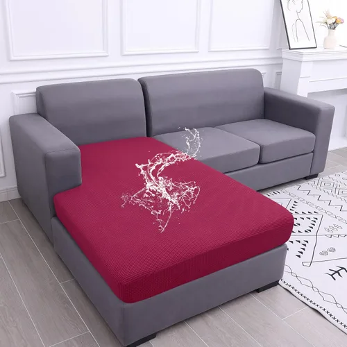 Miniatura 38 de hyha Fundas impermeables para cojines de sofá para mascotas, funda antideslizante para asiento de sofá para perros lavable, tela de jacquard Gris
