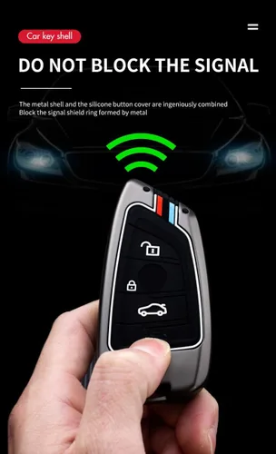 Miniatura 7 de ontto Funda para llave BMW con llavero para accesorios de la serie 1, 2, 5, 7, M, X1, X4, X5, X6, F15, F16, F48