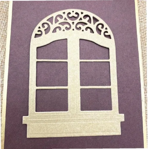 Miniatura 8 de Marco de ventana de corte de metal troquelado castillo plantillas de bricolaje para álbumes de recortes, tarjetas de papel en relieve, álbum