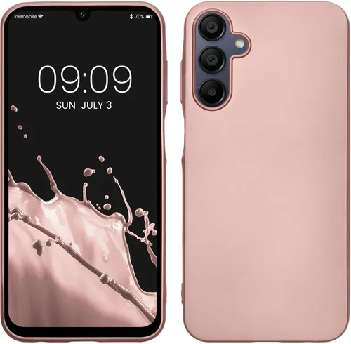 Miniatura 215 de kwmobile Funda compatible con Samsung Galaxy A23 4G / 5G - Funda de silicona TPU metálica suave y delgada - Rojo oscuro metálico