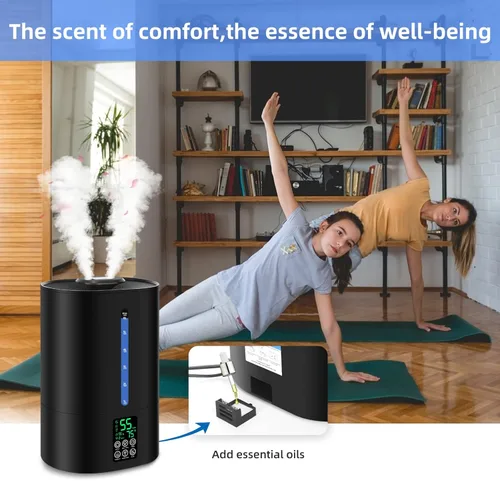 Miniatura 9 de Coolfiqu Humidificadores de 6L para dormitorio, habitación grande, hogar, humidificador fresco y cálido para bebés y plantas, humidificadores