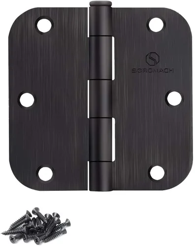 Miniatura 14 de Bisagra para puerta interior de 4 pulgadas, bisagras interiores de 4 pulgadas, color negro mate, bisagras interiores de 4 pulgadas, bisagra de Negro