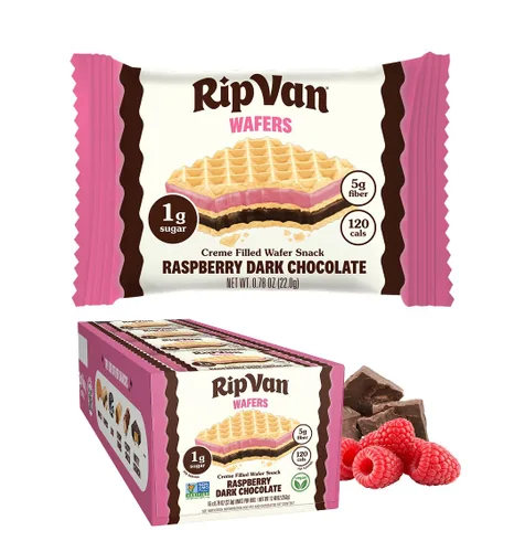 Miniatura 8 de Rip Van - Galletas de oblea de avellana de chocolate – Bocadillos saludables – bocadillos keto – Bajo en carbohidratos, bajo en azúcar (0.07 oz)