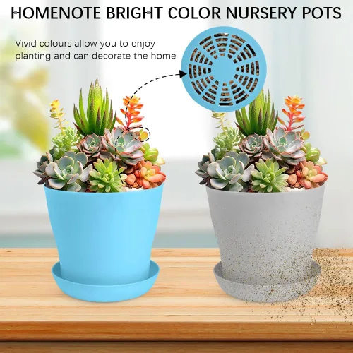 Miniatura 4 de OALCQ Macetas de 5 Pulgadas 24 Piezas, Macetas de Flores para Plantas de Interior, Macetas para Suculentas, Macetas Pequeñas con Drenaje, Macetas