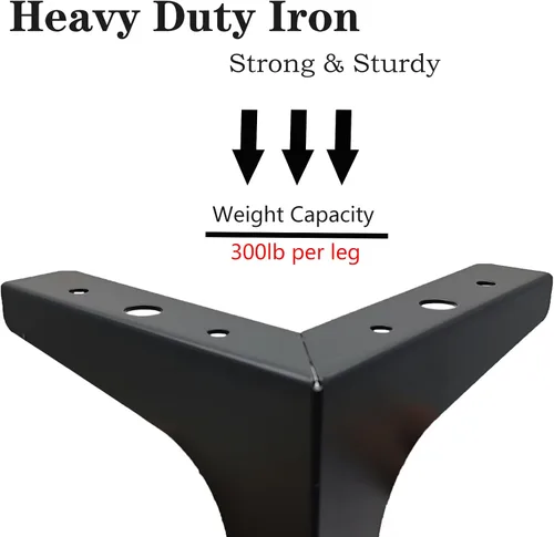 Miniatura 3 de Juego de 4 patas de metal para muebles de 4 pulgadas, patas triangulares modernas, color negro mate para sofá, armario, sofá, silla, otomana