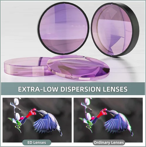 Miniatura 2 de Prismáticos ED de 10 x 42 para adultos de alta potencia con adaptador de teléfono, prismáticos impermeables con lentes ED, transparentes