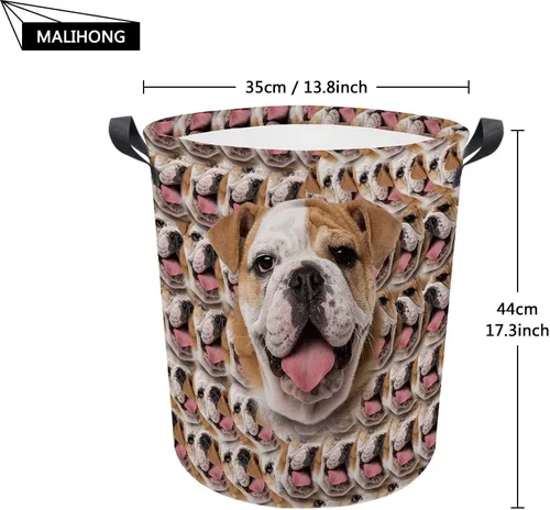 Miniatura 2 de Cesta plegable con estampado de perro, lindo Cavalier King Charles Spaniel Sandía con asa, caja de juguetes, bolsa de almacenamiento