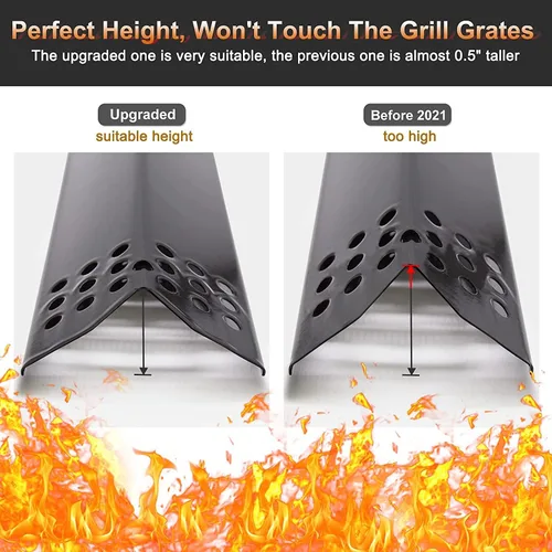 Miniatura 4 de Piezas de repuesto para Nexgrill 720-0925P 720-0925 720-0882A 720-0896 720-0896B 720-0896E, paquete de 4 tubos de quemador y domadores de llama