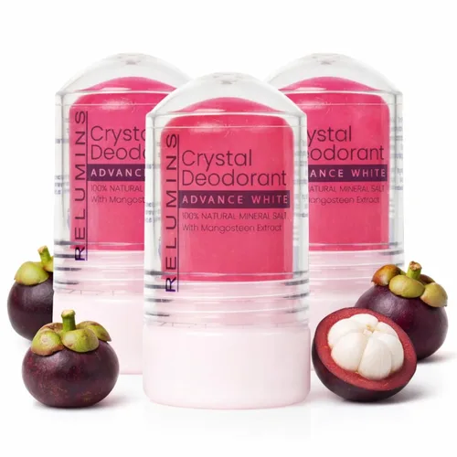 Miniatura 14 de Relumins Desodorante de cristal, sal mineral totalmente natural, sin manchas, no irritante, desodorante sin aluminio con protección contra olores