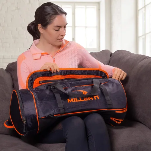 Miniatura 5 de Millenti Bolsa deportiva para mujeres y hombres, mochila de viaje de fin de semana, bolsa de gimnasio de 40 l con compartimento para zapatos, bolsa