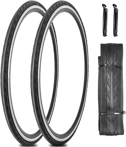 Miniatura 6 de Paquete de 2 neumáticos de bicicleta 700 x 23C 700 x 25C 700 x 28C 700 x 35C par de neumáticos de bicicleta de carretera 60 TPI o 30 TPI neumáticos