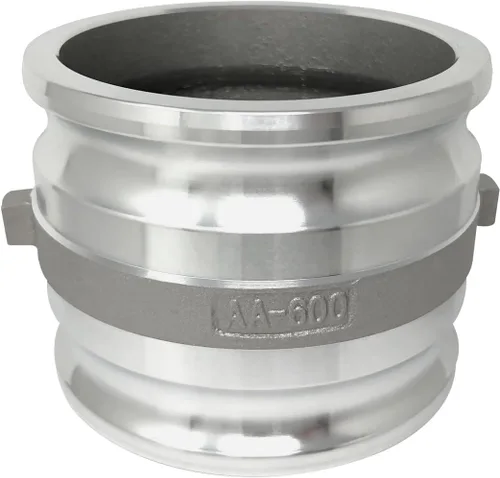 Miniatura 4 de Gloxco Adaptador de aluminio tipo AA de leva y carrete de ranura, 2" Camlock macho x 2" Camlock macho (CAM-20-AA-AL)