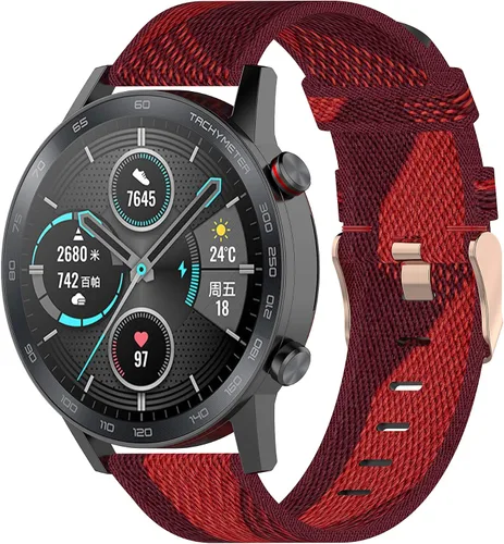Miniatura 9 de Senter Correas de reloj de nailon suave y rápido para hombres y mujeres, correa de reloj de nailon suave compatible con reloj Honor GS3i Smart Watch