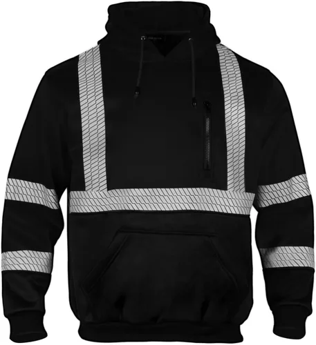 Miniatura 8 de FONIRRA Hi Vis - Sudadera con capucha para hombre, reflectante, ANSI Clase 3, sudaderas de seguridad de alta visibilidad, construcción, trabajo
