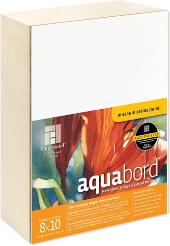 Miniatura 32 de Ampersand Art Supply Aquabord - Panel de pintura de acuarela, superficie altamente absorbente para acuarela, gouache y caseína de 8 x 8 pulgadas