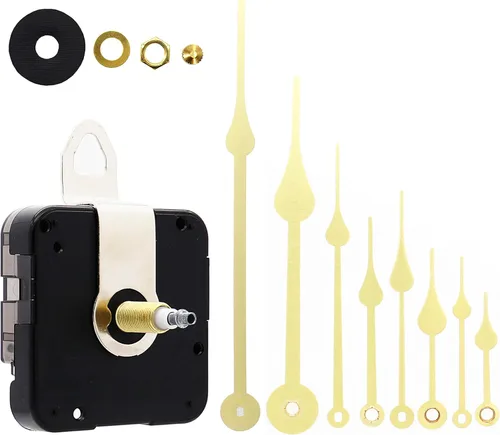 Miniatura 8 de Repuesto de reloj de cuarzo de pared para manualidades, incluye las agujas, 12888, con pilas, piezas de repuesto Negro