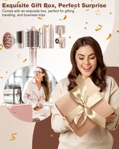 Miniatura 7 de 7MAGIC Estilizador de cabello y cepillo secador de cabello 7 en 1, secador de cabello de alta velocidad de 110,000 RPM con iones negativos
