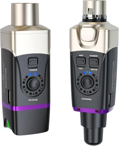 Xvive U35C - Sistema de micrófono inalámbrico 5.8GHz con transmisor y receptor XLR inalámbrico para micrófono de condensador, mezclador de audio, 70C