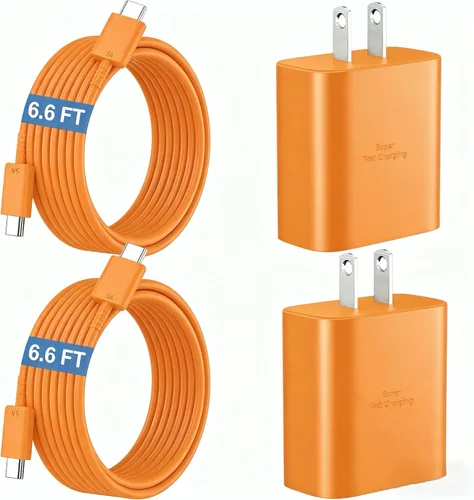 Miniatura 28 de Cargador súper rápido USB C de 45 W para teléfono Android tipo C, bloque de carga rápida con cable de 5 pies para Samsung Galaxy S26/S26