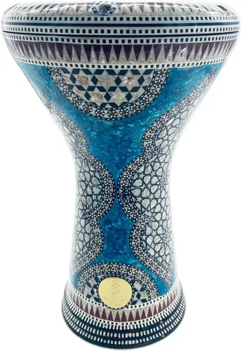 Miniatura 13 de Gawharet El Fan Classic - Percusión de tambor Darbuka de nácar de 17 pulgadas (Alma)
