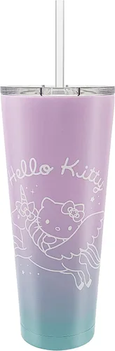 Miniatura 9 de Zak Designs Disney Minnie Mouse - Vaso de viaje de acero inoxidable con aislamiento al vacío con tapa a prueba de salpicaduras, incluye popote