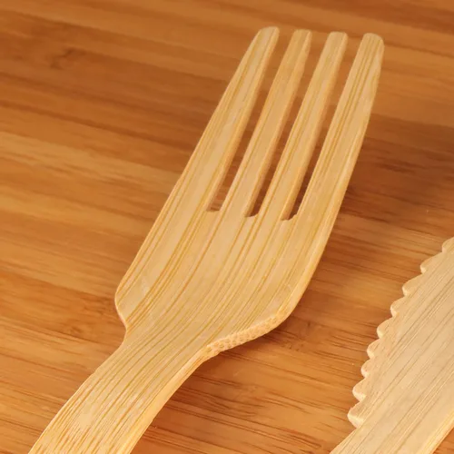 Miniatura 2 de Bulk Pack - Utensilios de chapa de bambú para cenas, catering, 50