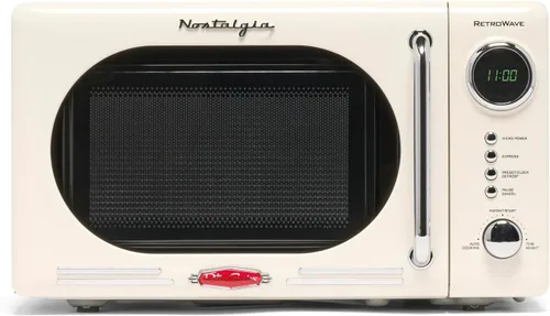 Miniatura 40 de Nostalgia Horno microondas retro compacto para encimera, 0.7 pies cúbicos, 700 vatios con pantalla digital LED, bloqueo para niños, interior fácil