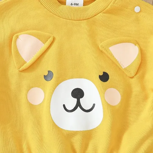 Miniatura 11 de Ropa para bebé niño pequeño, conjuntos de otoño e invierno, sudadera de manga larga con oso y pantalones, conjunto de 6 meses a 2 años