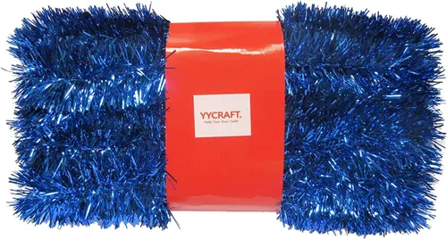 Miniatura 16 de YYCRAFT 15 yardas (45 pies) de longitud comercial Guirnalda de oropel de lámina gruesa para Navidad Decoraciones clásicas de Navidad (Negro)