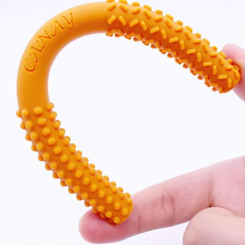 Miniatura 4 de Tubos masticables huecos para niños autistas (paquete de 2), collares para masticar para niños sensoriales, dentición, estimulación motora oral