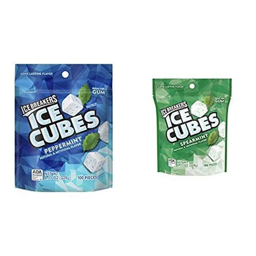 Miniatura 8 de ICE BREAKERS Ice Cubes - Goma de mascar de menta sin azúcar, 8.11 onzas (100 piezas)