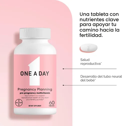 Miniatura 7 de One A Day Multivitamínico prenatal de planificación del embarazo para mujeres, vitaminas preembarazo para mujeres con metilfolato, ácido fólico