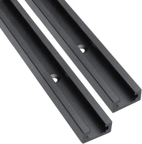 Miniatura 8 de Pista en T de aluminio de 36 pulgadas para carpintería - Perfil de doble corte universal con agujeros de montaje preperforados - Carpintería