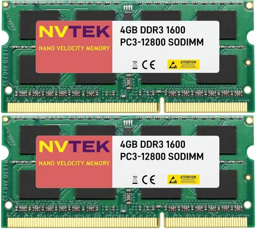 Miniatura 7 de Kit de memoria para computadora portátil sin ECC, 16 GB (2 x 8 GB) DDR3 1600 MHz PC3-12800 SODIMM 2Rx8 1.35V 204-PIN