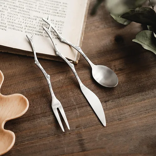Juego de tenedores de acero inoxidable para aperitivos de frutas, pastel de ensalada, tenedores y cuchillos, para banquetes, fiestas, mariscos,