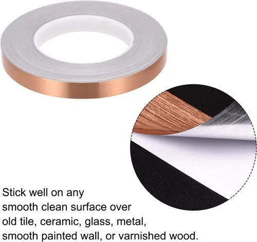 Miniatura 4 de MECCANIXITY Adhesivo autoadhesivo para azulejos, tira de cinta de sellado de huecos de 9/16 pulgadas x 55 yardas para pared, piso, techo, muebles
