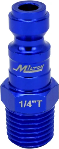 Miniatura 9 de Milton Kit acoplador y enchufe - (T-Estilo, Azul) - 1/4" NPT, (14-Piezas) - S-314TKIT