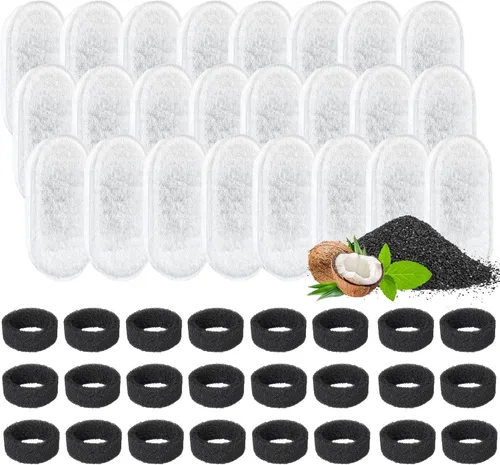 Miniatura 9 de Filtros de fuente de agua para gatos, paquete de 16 filtros de fuente para gatos, filtros de repuesto para fuente de agua de acero inoxidable