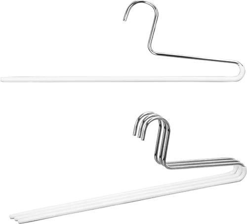 Miniatura 20 de Mawa by Reston Lloyd - Percha antideslizante para ropa que ahorra espacio con una sola barra para pantalones, estilo KH/1, juego de 30, color rojo