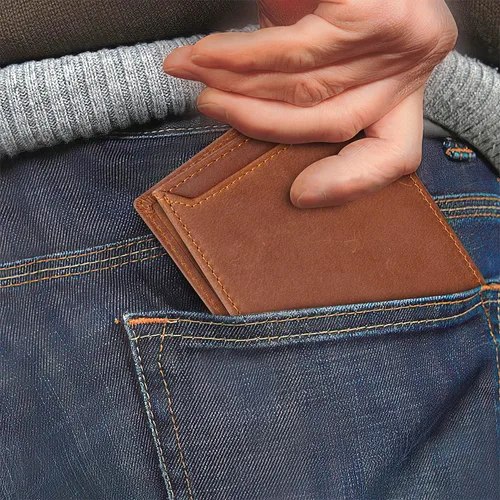 Miniatura 4 de awofer Cartera personalizada personalizada cartera grabada para hombres cartera de fotos