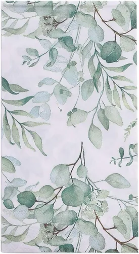 Miniatura 6 de Efavormart - Paquete de 20 servilletas de papel con estampado de hojas de eucalipto verde con una textura suave de 2 capas absorbente para bodas