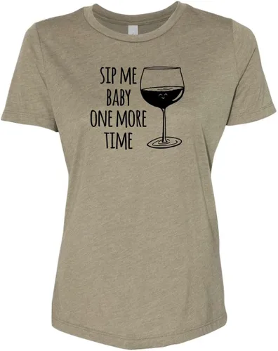 Miniatura 18 de Cute Women's Screen Printed Crew Neck Tee, Shirts With Sayings, Dusty Blue or Olive