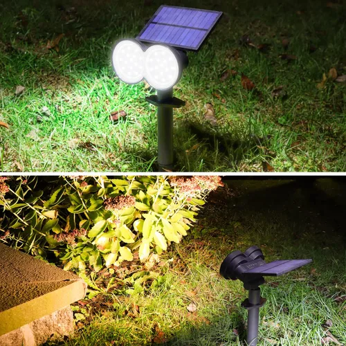 Miniatura 5 de K KASONIC - Focos solares para exteriores, focos solares LED impermeables para paisaje, luces de pared y suelo, luces de detección de oscuridad
