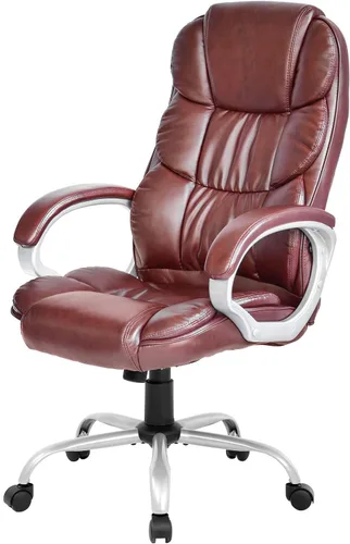 Miniatura 10 de FDW Silla de oficina para computadora, respaldo alto, ergonómica, ajustable, silla de escritorio giratoria de piel sintética ejecutiva con Negro