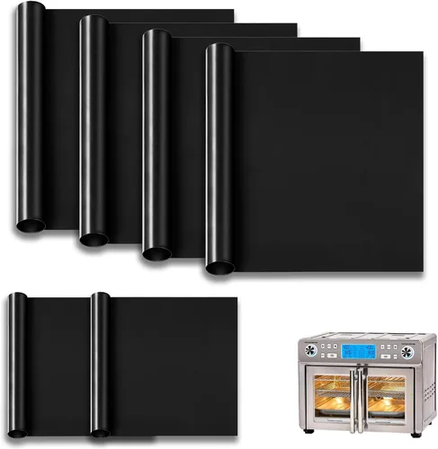 Miniatura 25 de Revestimientos para Horno para la Parte Inferior del Horno, 10"x9.7" Forros Reutilizables Antiadherentes Resistentes al Calor para Tostadora