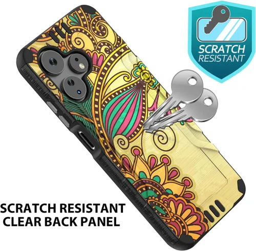 Miniatura 4 de TJS Funda compatible con Boost Mobile Celero 5G + Plus 2024 (3ª versión), protector de pantalla de vidrio templado, híbrido a prueba de golpes